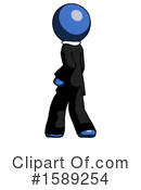 Blue Design Mascot Clipart #1589254 by Leo Blanchette