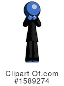 Blue Design Mascot Clipart #1589274 by Leo Blanchette