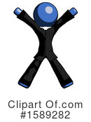 Blue Design Mascot Clipart #1589282 by Leo Blanchette