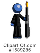 Blue Design Mascot Clipart #1589286 by Leo Blanchette