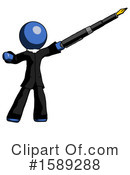 Blue Design Mascot Clipart #1589288 by Leo Blanchette