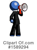 Blue Design Mascot Clipart #1589294 by Leo Blanchette