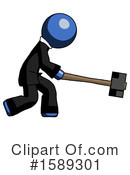 Blue Design Mascot Clipart #1589301 by Leo Blanchette
