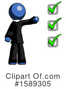 Blue Design Mascot Clipart #1589305 by Leo Blanchette