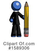 Blue Design Mascot Clipart #1589306 by Leo Blanchette