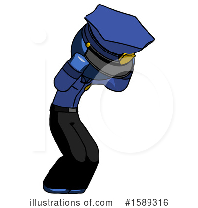 Royalty-Free (RF) Blue Design Mascot Clipart Illustration by Leo Blanchette - Stock Sample #1589316
