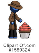 Blue Design Mascot Clipart #1589324 by Leo Blanchette