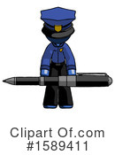 Blue Design Mascot Clipart #1589411 by Leo Blanchette