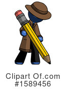 Blue Design Mascot Clipart #1589456 by Leo Blanchette