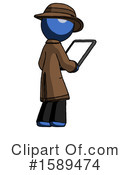 Blue Design Mascot Clipart #1589474 by Leo Blanchette