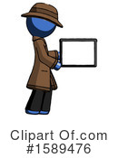 Blue Design Mascot Clipart #1589476 by Leo Blanchette