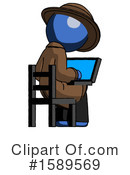 Blue Design Mascot Clipart #1589569 by Leo Blanchette