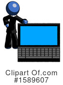 Blue Design Mascot Clipart #1589607 by Leo Blanchette