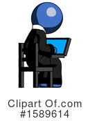 Blue Design Mascot Clipart #1589614 by Leo Blanchette