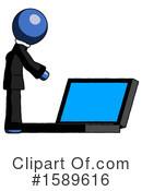 Blue Design Mascot Clipart #1589616 by Leo Blanchette