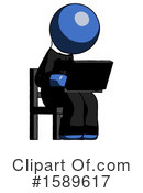 Blue Design Mascot Clipart #1589617 by Leo Blanchette