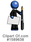 Blue Design Mascot Clipart #1589638 by Leo Blanchette