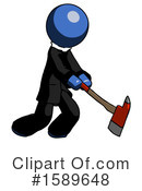 Blue Design Mascot Clipart #1589648 by Leo Blanchette