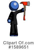 Blue Design Mascot Clipart #1589651 by Leo Blanchette
