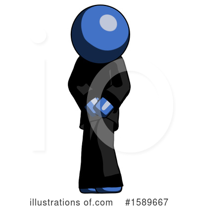 Royalty-Free (RF) Blue Design Mascot Clipart Illustration by Leo Blanchette - Stock Sample #1589667