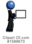 Blue Design Mascot Clipart #1589673 by Leo Blanchette