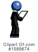 Blue Design Mascot Clipart #1589674 by Leo Blanchette