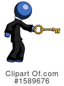 Blue Design Mascot Clipart #1589676 by Leo Blanchette