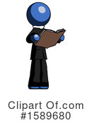 Blue Design Mascot Clipart #1589680 by Leo Blanchette