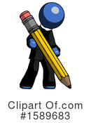 Blue Design Mascot Clipart #1589683 by Leo Blanchette