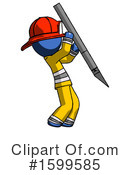 Blue Design Mascot Clipart #1599585 by Leo Blanchette
