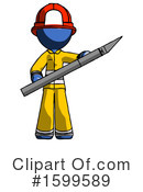 Blue Design Mascot Clipart #1599589 by Leo Blanchette