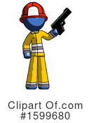 Blue Design Mascot Clipart #1599680 by Leo Blanchette