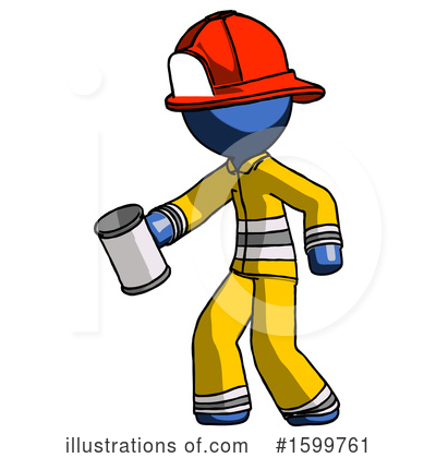 Royalty-Free (RF) Blue Design Mascot Clipart Illustration by Leo Blanchette - Stock Sample #1599761