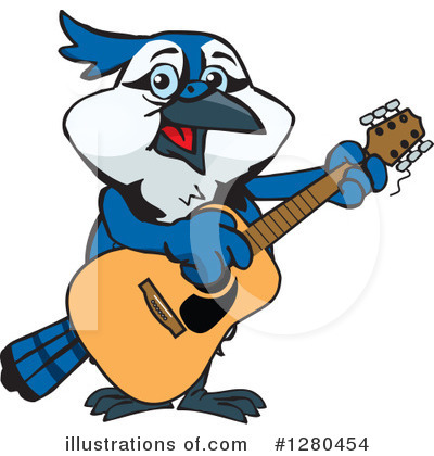 Royalty-Free (RF) Blue Jay Clipart Illustration by Dennis Holmes Designs - Stock Sample #1280454