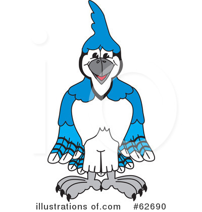 Blue Jay Mascot Clipart #62690 by Mascot Junction