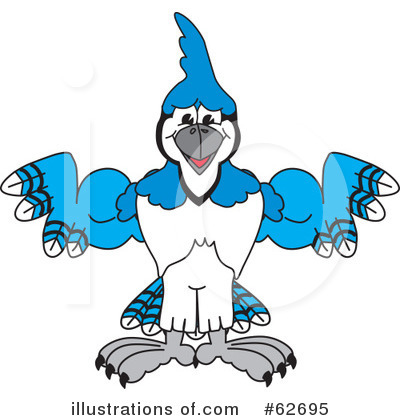 Blue Jay Mascot Clipart #62695 by Mascot Junction