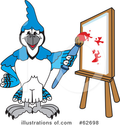 Blue Jay Mascot Clipart #62698 by Mascot Junction