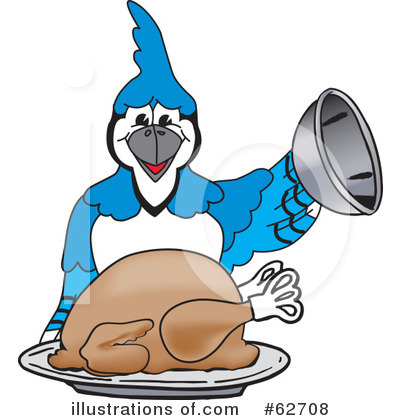 Royalty-Free (RF) Blue Jay Mascot Clipart Illustration by Mascot Junction - Stock Sample #62708