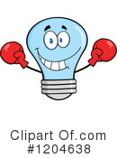 Blue Light Bulb Clipart #1204638 by Hit Toon