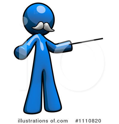Royalty-Free (RF) Blue Man Clipart Illustration by Leo Blanchette - Stock Sample #1110820