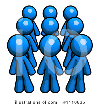Royalty-Free (RF) Blue Man Clipart Illustration by Leo Blanchette - Stock Sample #1110835