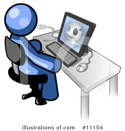 Computer Clipart #11154 by Leo Blanchette