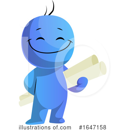 Royalty-Free (RF) Blue Man Clipart Illustration by Morphart Creations - Stock Sample #1647158