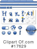 Blue Man Clipart #17629 by Leo Blanchette