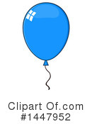 Blue Party Balloon Clipart #1447952 by Hit Toon
