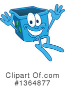 Blue Recycle Bin Character Clipart #1364877 by Mascot Junction