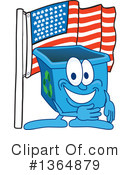 Blue Recycle Bin Character Clipart #1364879 by Mascot Junction