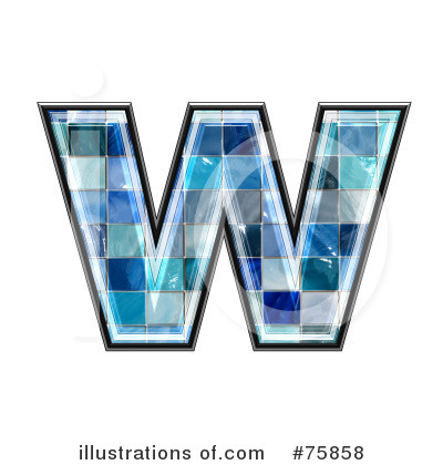 Royalty-Free (RF) Blue Tile Symbol Clipart Illustration by chrisroll - Stock Sample #75858