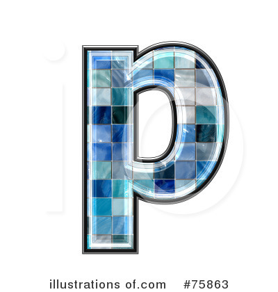 Royalty-Free (RF) Blue Tile Symbol Clipart Illustration by chrisroll - Stock Sample #75863