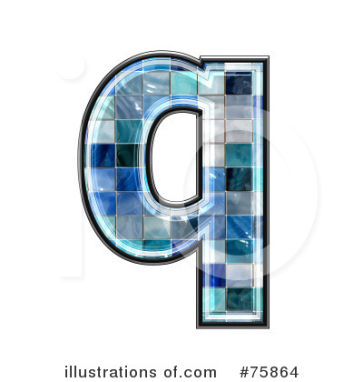Royalty-Free (RF) Blue Tile Symbol Clipart Illustration by chrisroll - Stock Sample #75864
